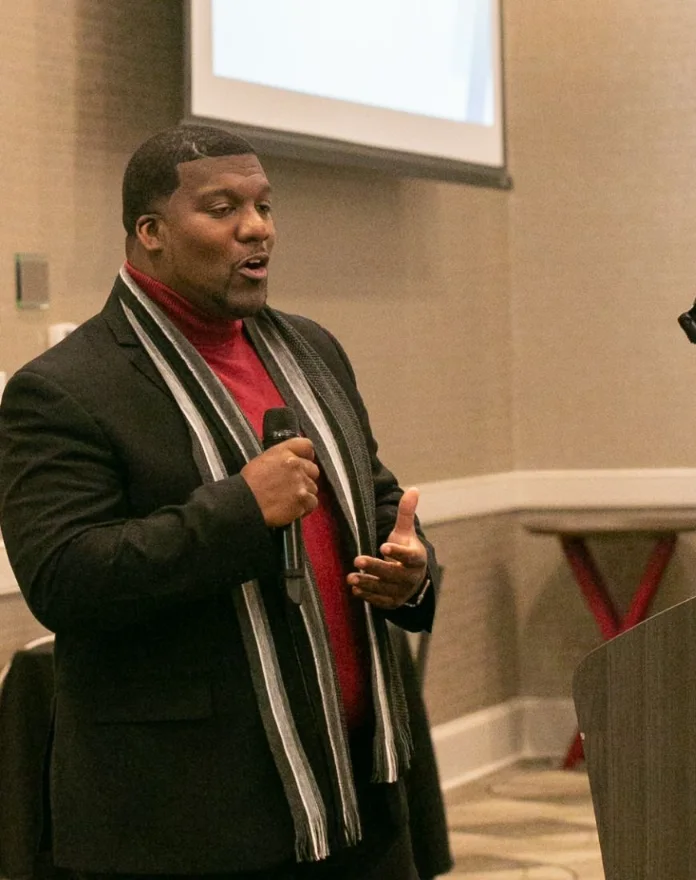 Daryan Wilkinson, Founder & CEO, presenting